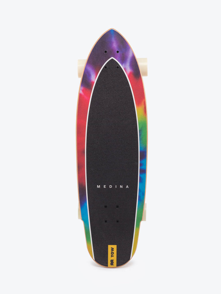 Deska surfskate YOW Medina Tie Die 33". Deskorolka surfingowa z kolorowym wzorem tie-dye.
